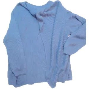 SHEIN BLUE SWEATER WITH CROSS OVER OPEN BACK - SIZE LARGE